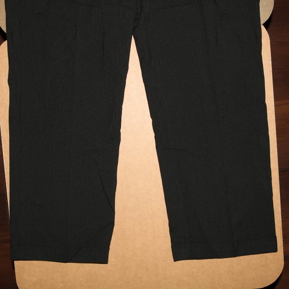 Haggar Striped Suit Office Pants w35x28 Inseam - Zipper off track - Picture 3 of 7